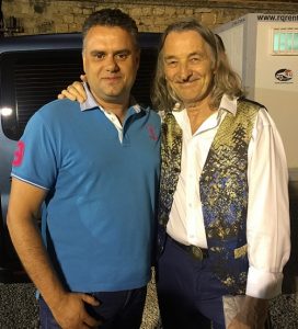 Abel Fuentes con Roger Hodgson, de Supertramp