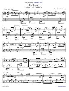 Ludwig Van Beethoven Für Elise partitura