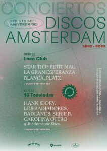 Cartel 40º aniversario Amsterdam