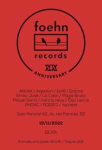 Foehn 20 aniversario Barcelona