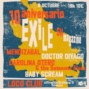 Cartel concierto 10º aniversario Exile SH Magazine