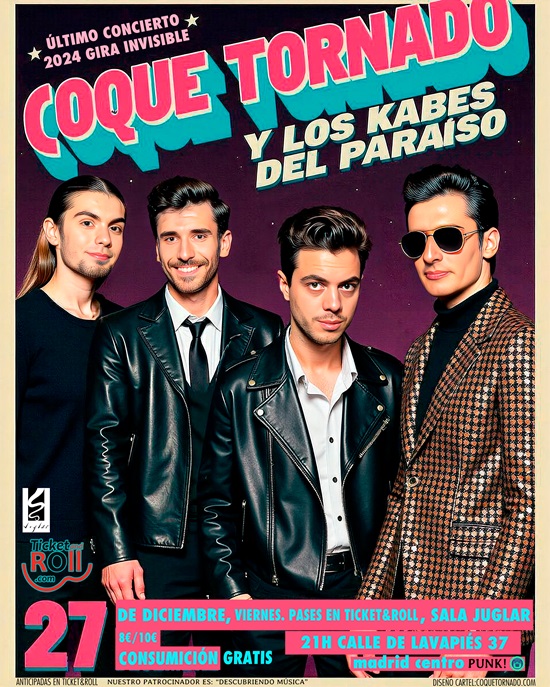 Cartel Concierto Coque Tornado